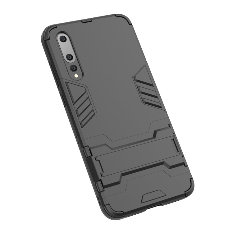 Cool Guard PC TPU Combo Cosificación Móvil Con Kickstand Para Huawei P20 Pro - Negro