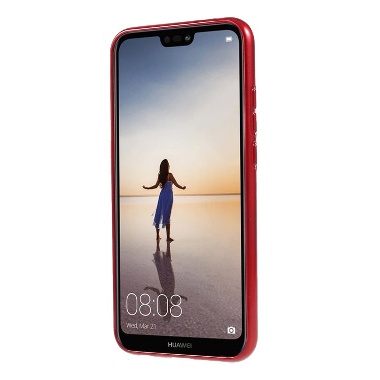 MERCURY GOOSPERY Flash Powder TPU Phone Cover for Huawei P20 Lite/Nova 3e - Red-2