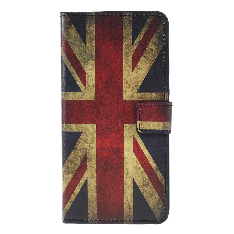 Pattern Printing PU Leather Magnetic Wallet Stand Cell Phone Casing for Huawei Y9 (2018)/Enjoy 8 Plus - Flag of British-1