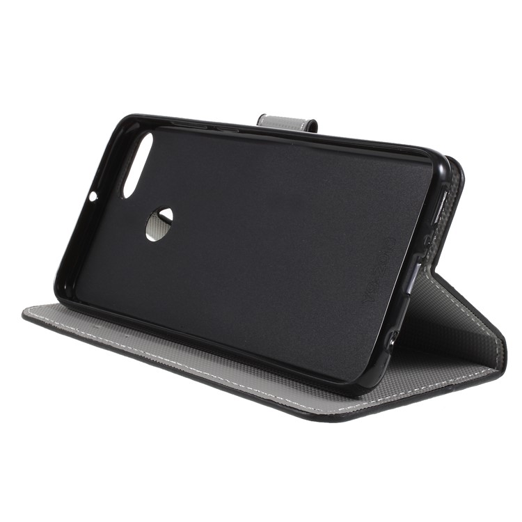 Pattern Printing PU Leather Magnetic Wallet Stand Protective Cover for Huawei Y9 (2018)/Enjoy 8 Plus - Abstract Pattern-4