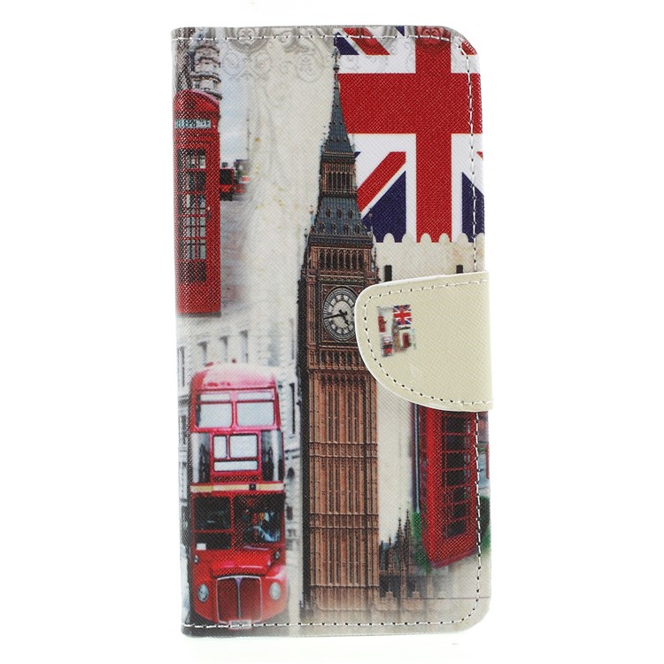 Cross Texture Patterned Wallet Leather Case for Huawei Y9 (2018)/Enjoy 8 Plus - London Element-3