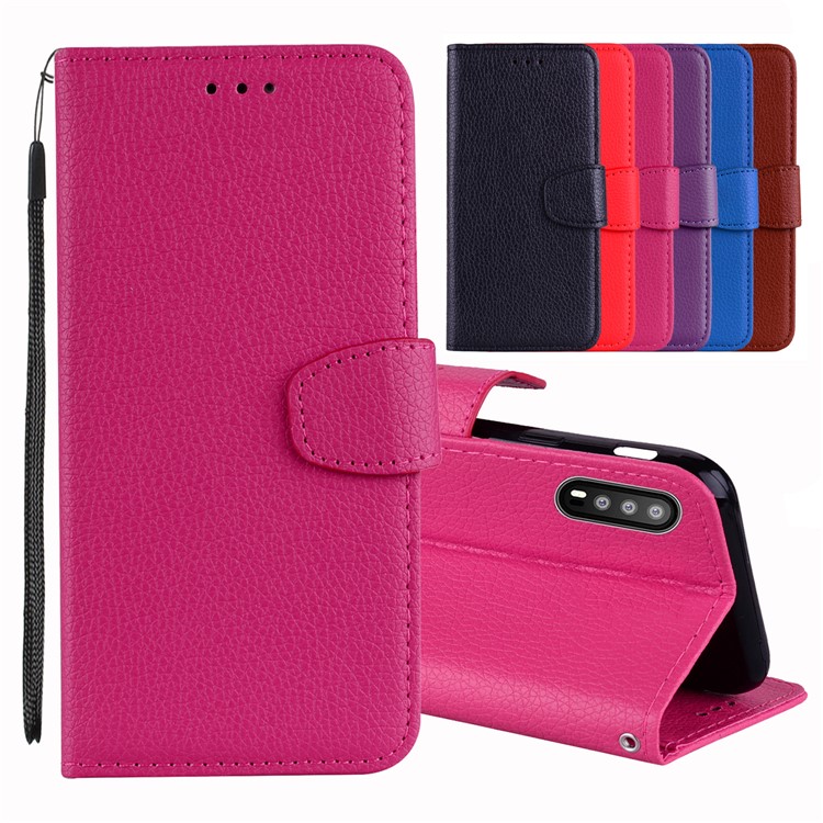 Litchi Skin Wallet Leather Magnetic Case for Huawei P20 Pro - Rose-1