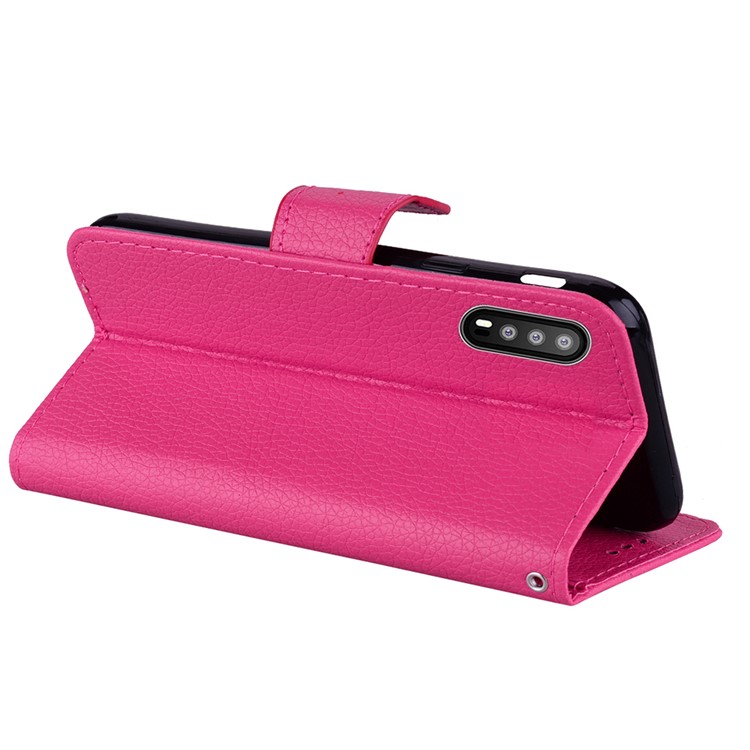 Litchi Skin Wallet Leather Magnetic Case for Huawei P20 Pro - Rose-5