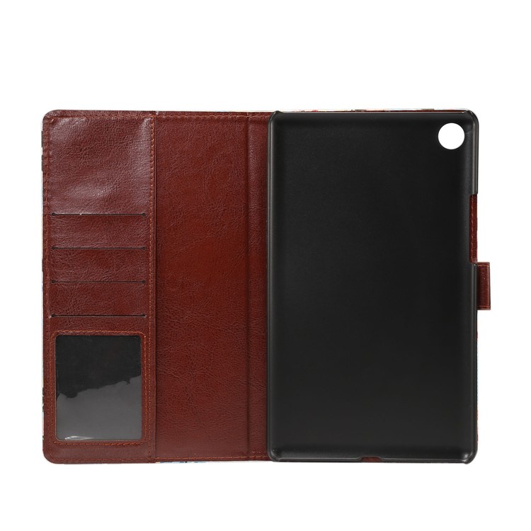 Cloth Texture Leather Auto Wake Up/Sleep Stand Case for Huawei MediaPad M5 8 with Card Slot - Black-4