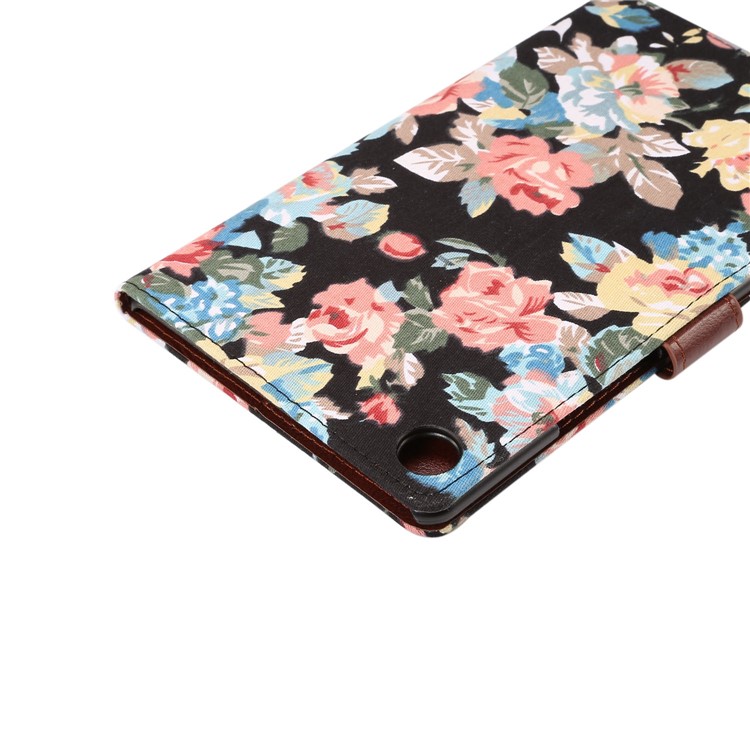 Cloth Texture Leather Auto Wake Up/Sleep Stand Case for Huawei MediaPad M5 8 with Card Slot - Black-7