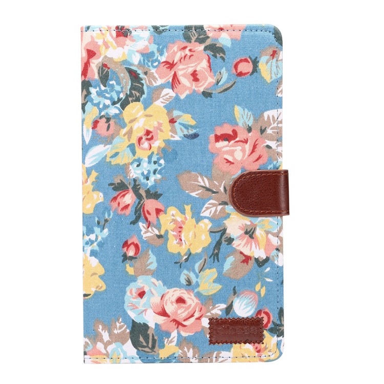 Cloth Texture Leather Auto Wake Up/Sleep Stand Tablet Shell with Card Slots for Huawei MediaPad M5 8 with Card Slot - Blue-2