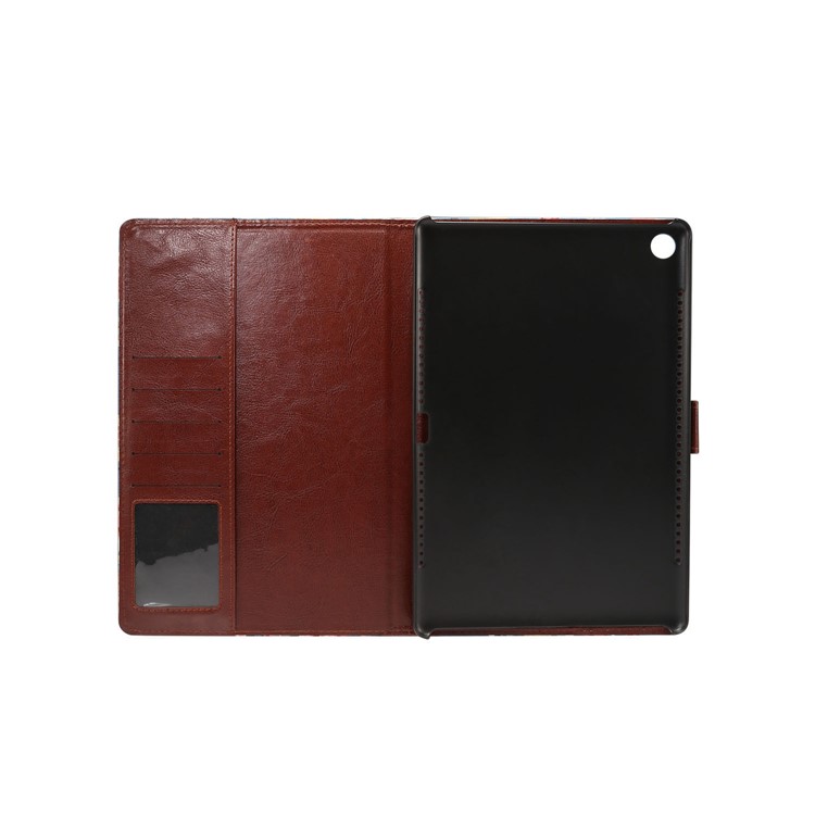 Cloth Texture Leather Auto Wake Up/Sleep Stand Case for Huawei MediaPad M5 10 / MediaPad M5 10 (Pro) with Card Slot - Black-4