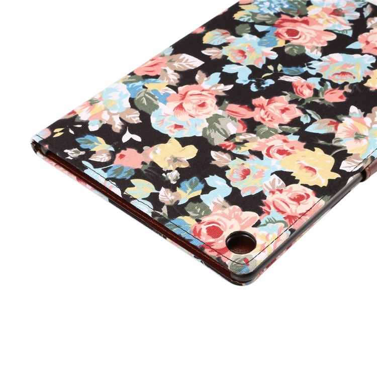 Cloth Texture Leather Auto Wake Up/Sleep Stand Case for Huawei MediaPad M5 10 / MediaPad M5 10 (Pro) with Card Slot - Black-7