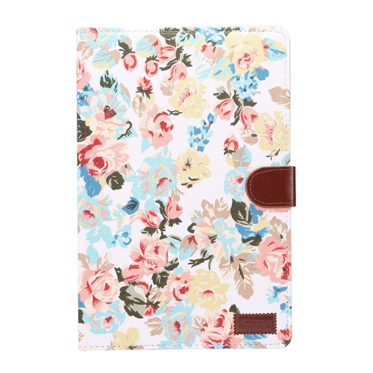 Cloth Texture Leather Auto Wake Up/Sleep Stand Tablet Cover for Huawei MediaPad M5 10 / MediaPad M5 10 (Pro) with Card Slots - White-2