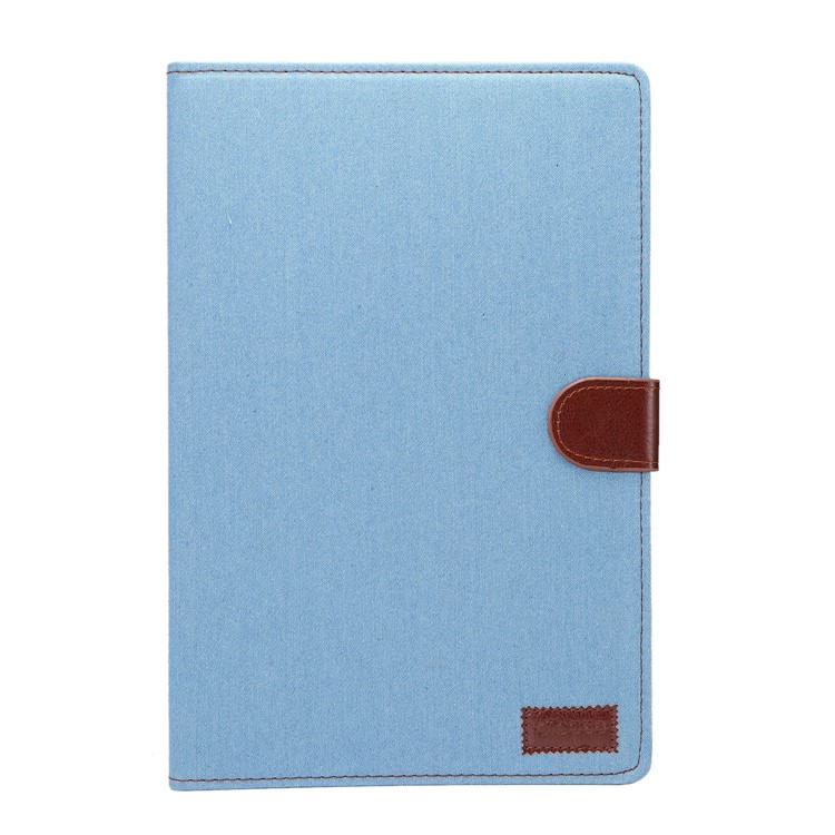 Jeans Cloth Texture Leather Wallet Stand Tablet Cover for Huawei MediaPad M5 10/M5 10 (Pro) - Baby Blue-2