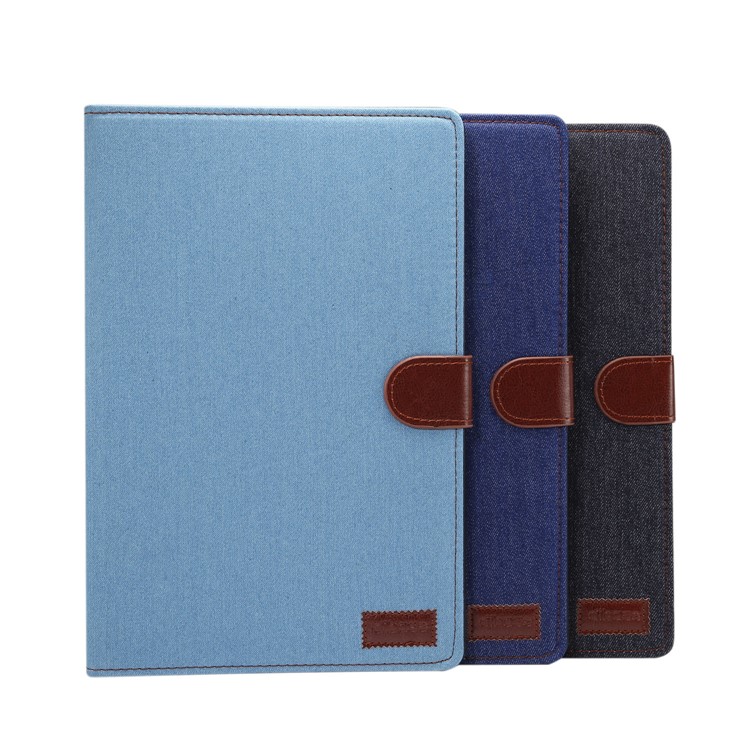 Jeans Cloth Texture Leather Wallet Stand Tablet Cover for Huawei MediaPad M5 10/M5 10 (Pro) - Baby Blue-4