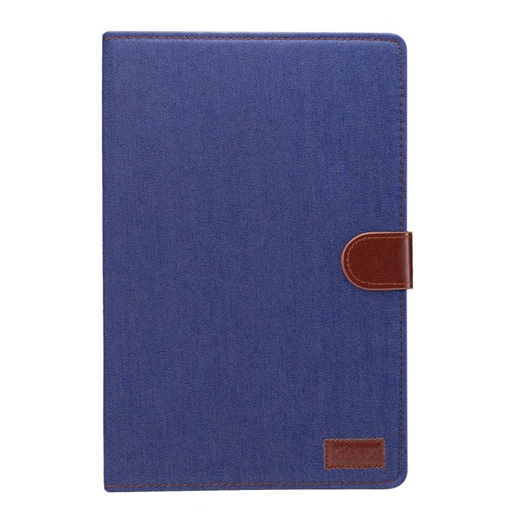 Jeans Cloth Texture Leather Wallet Stand Flip Casing for Huawei MediaPad M5 10/M5 10 (Pro) - Dark Blue-2