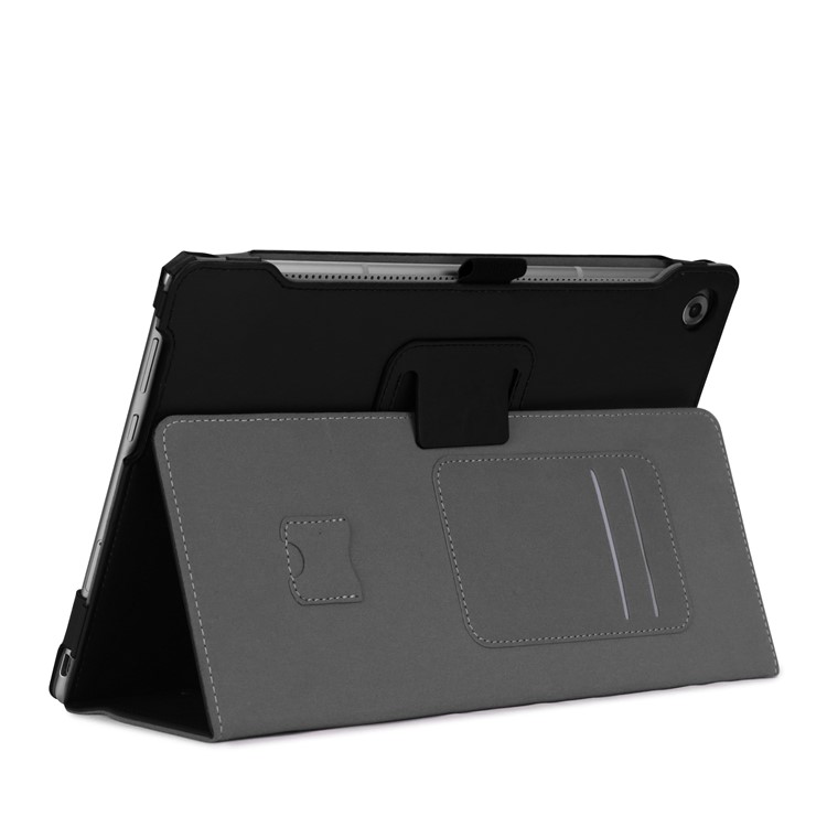 Foldable Stand PU Leather Protective Case for Huawei MediaPad M5 10/MediaPad M5 10 (Pro) - Black-10