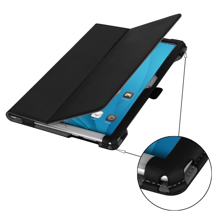 Foldable Stand PU Leather Protective Case for Huawei MediaPad M5 10/MediaPad M5 10 (Pro) - Black-13