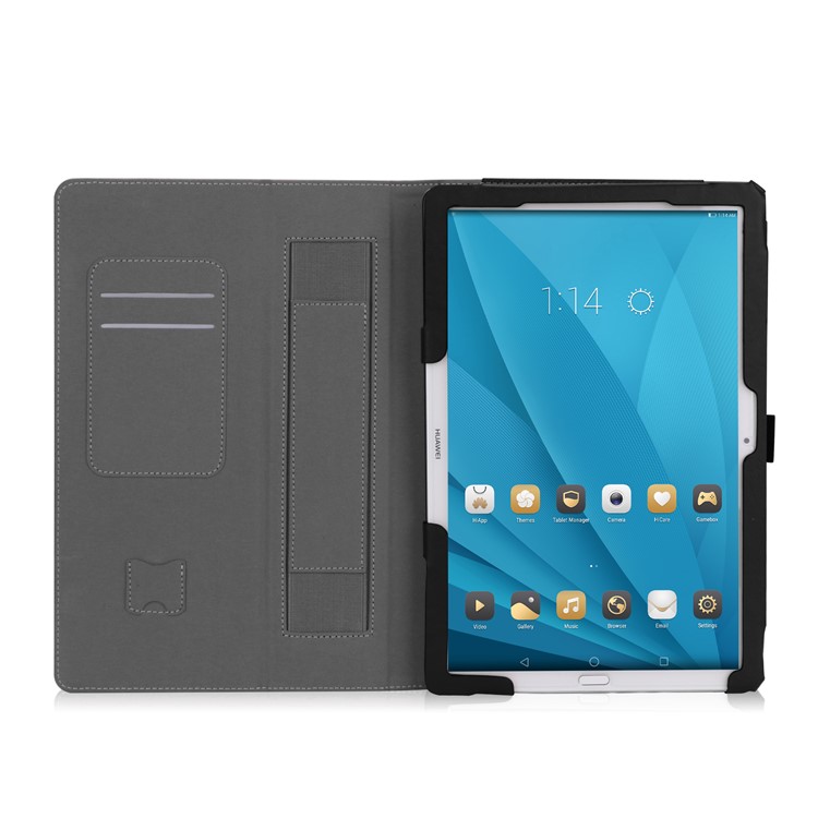 Foldable Stand PU Leather Protective Case for Huawei MediaPad M5 10/MediaPad M5 10 (Pro) - Black-6