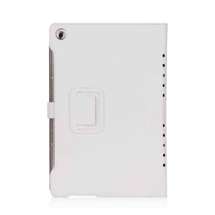 Foldable Stand PU Leather Protective Cover for Huawei MediaPad M5 10/MediaPad M5 10 (Pro) - White-9