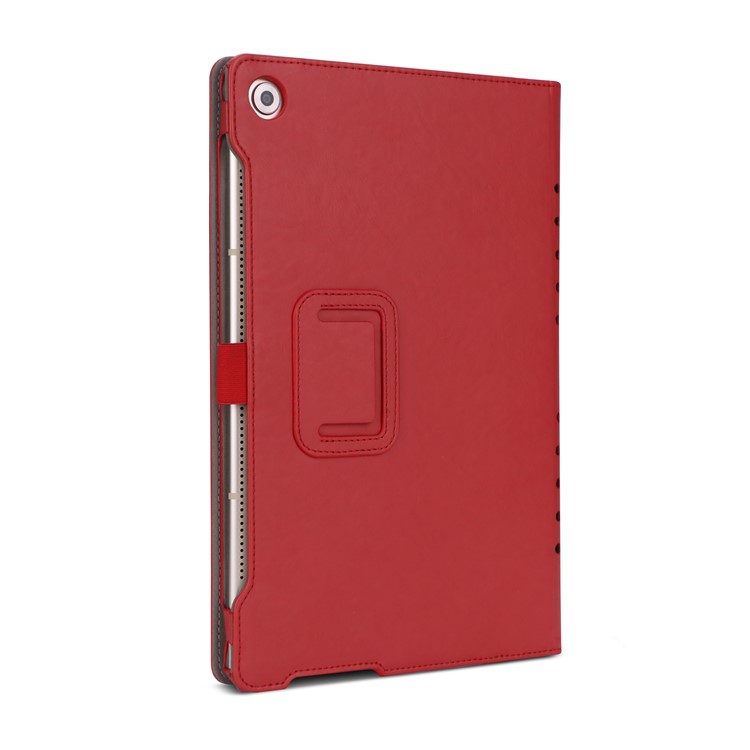 Foldable Stand PU Leather Protective Shell for Huawei MediaPad M5 10/MediaPad M5 10 (Pro) - Red-3