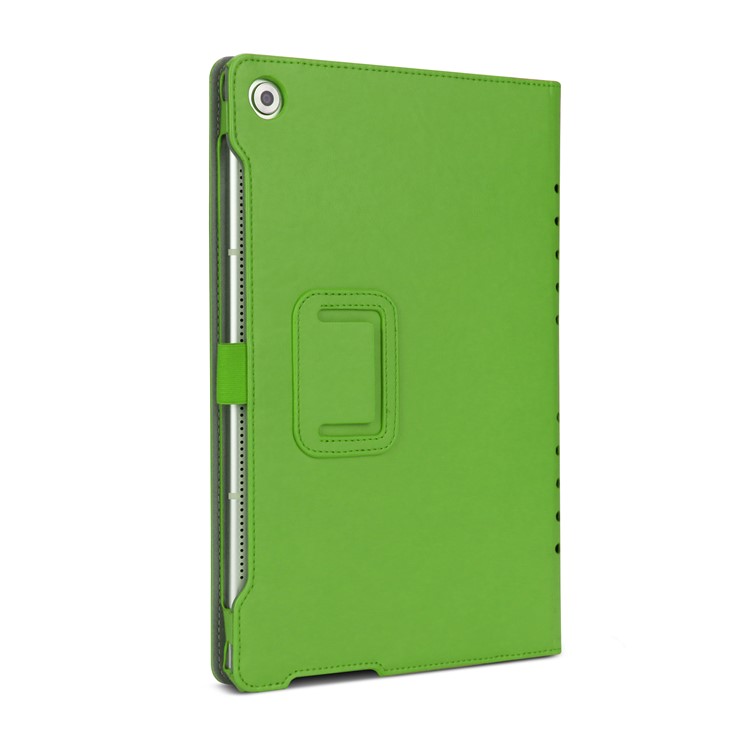 Foldable Stand Card Slot PU Leather Protective Casing with Elastic Band for Huawei MediaPad M5 10/MediaPad M5 10 (Pro) - Green-3