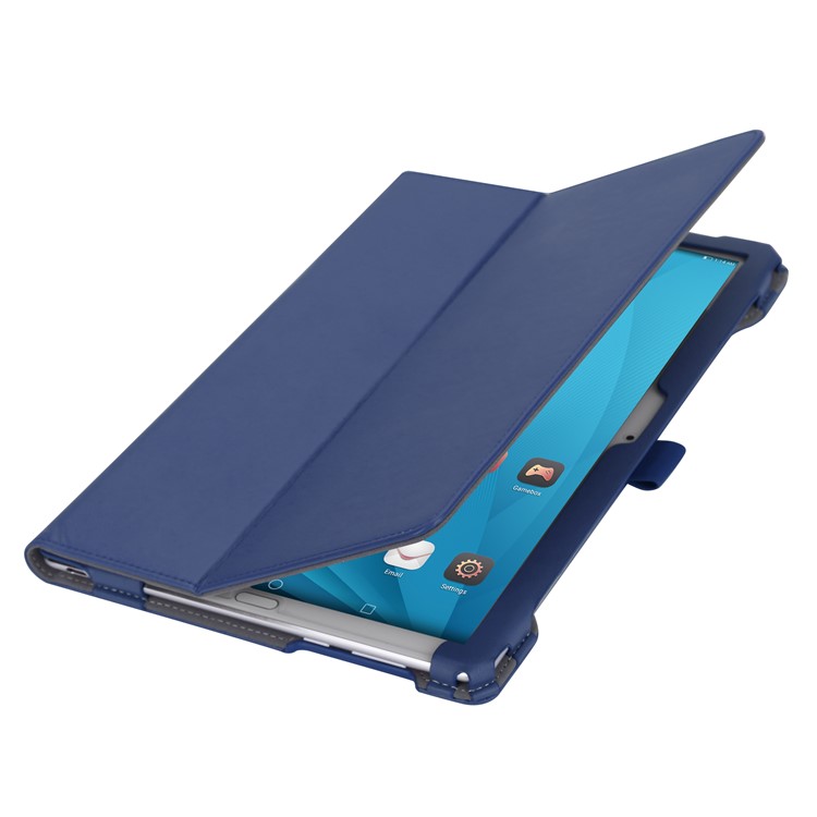 Foldable Stand Card Slot PU Leather Protective Cover for Huawei MediaPad M5 10/MediaPad M5 10 (Pro) - Blue-11