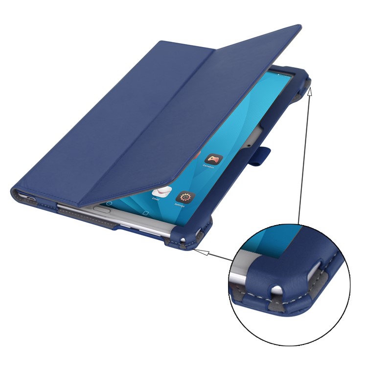 Foldable Stand Card Slot PU Leather Protective Cover for Huawei MediaPad M5 10/MediaPad M5 10 (Pro) - Blue-13