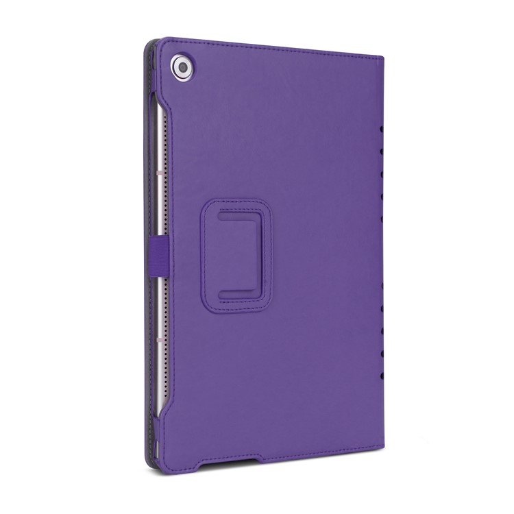 Foldable Stand Card Slot PU Leather Protective Shell for Huawei MediaPad M5 10/MediaPad M5 10 (Pro) - Purple-3
