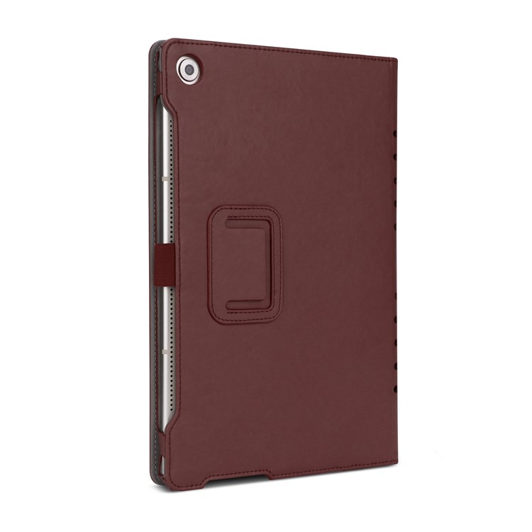 Foldable Stand Card Slot PU Leather Protective Cover for Huawei MediaPad M5 10/MediaPad M5 10 (Pro) - Brown-3