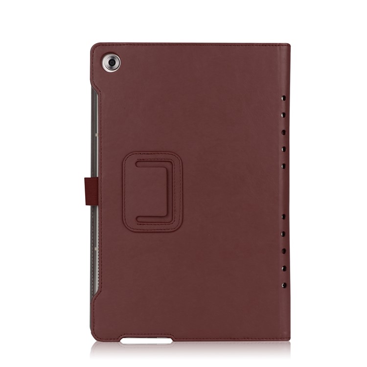 Foldable Stand Card Slot PU Leather Protective Cover for Huawei MediaPad M5 10/MediaPad M5 10 (Pro) - Brown-5