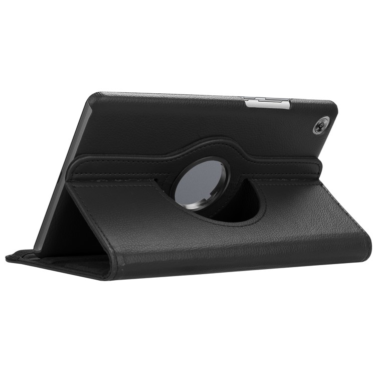Litchi Grain Leather Stand Tablet Case for Huawei MediaPad M5 8 with Elastic Band - Black-5