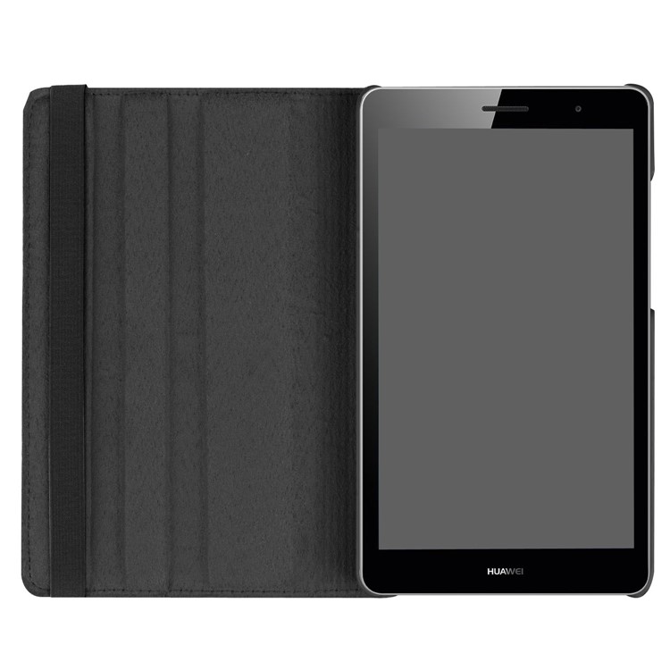 Litchi Grain 360 Degree Rotary Stand Leather Tablet Case for Huawei MediaPad T3 7.0 4G - Black-4