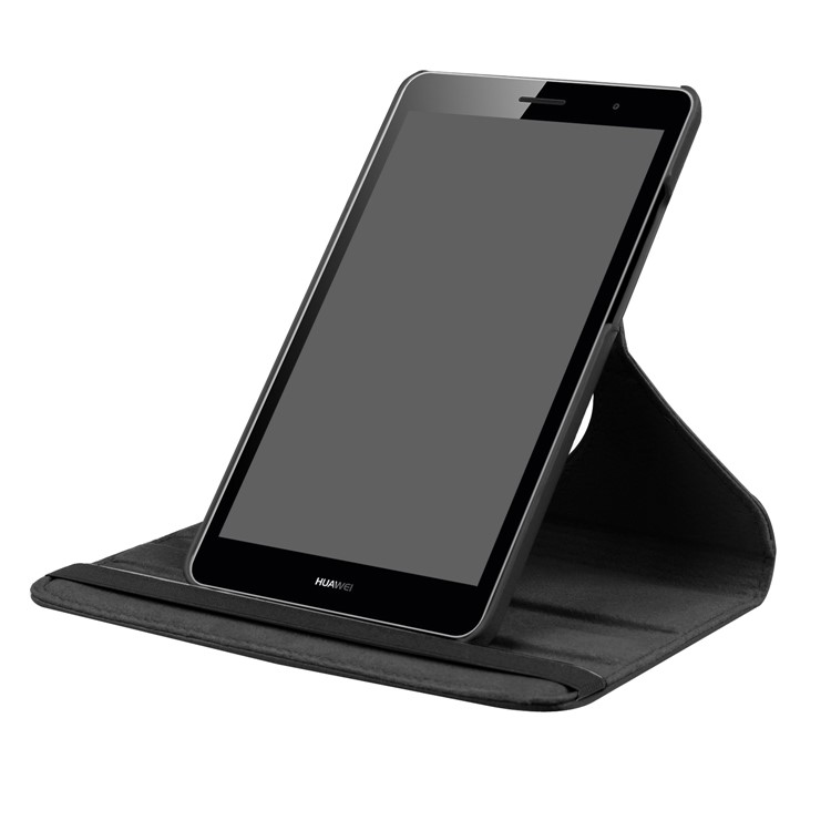 Litchi Grain 360 Degree Rotary Stand Leather Tablet Case for Huawei MediaPad T3 7.0 4G - Black-7