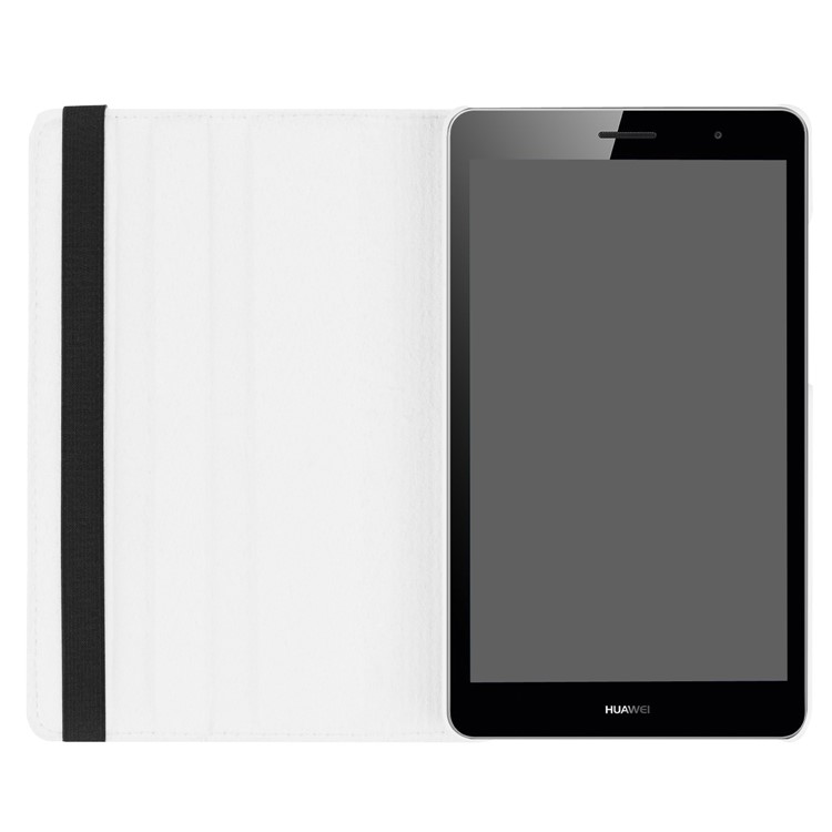 Litchi Grain 360 Degree Rotary Stand Leather Tablet Cover for Huawei MediaPad T3 7.0 4G - White-4