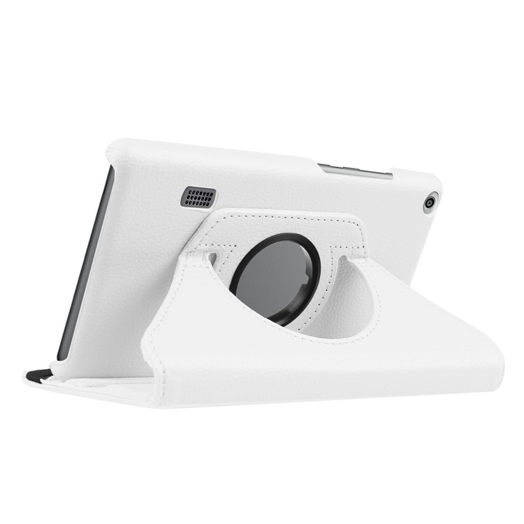 Litchi Grain 360 Degree Rotary Stand Leather Tablet Cover for Huawei MediaPad T3 7.0 4G - White-5