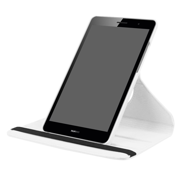 Litchi Grain 360 Degree Rotary Stand Leather Tablet Cover for Huawei MediaPad T3 7.0 4G - White-7