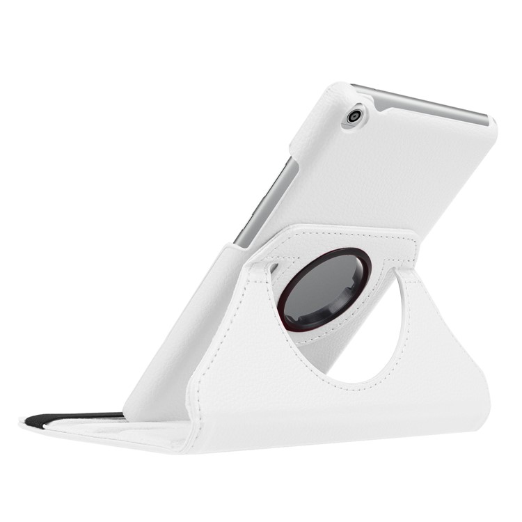 Litchi Grain 360 Degree Rotary Stand Leather Tablet Cover for Huawei MediaPad T3 7.0 4G - White-8