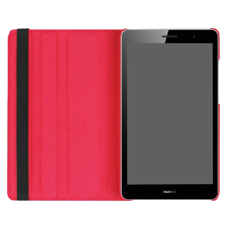 Litchi Grain 360 Degree Rotary Stand Leather Tablet Shell for Huawei MediaPad T3 7.0 4G - Red-4