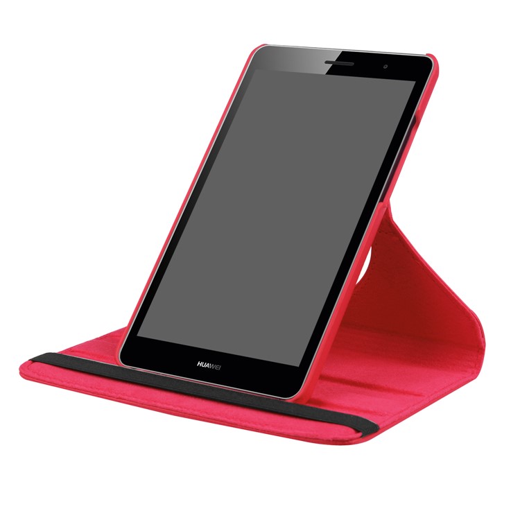 Litchi Grain 360 Degree Rotary Stand Leather Tablet Shell for Huawei MediaPad T3 7.0 4G - Red-7
