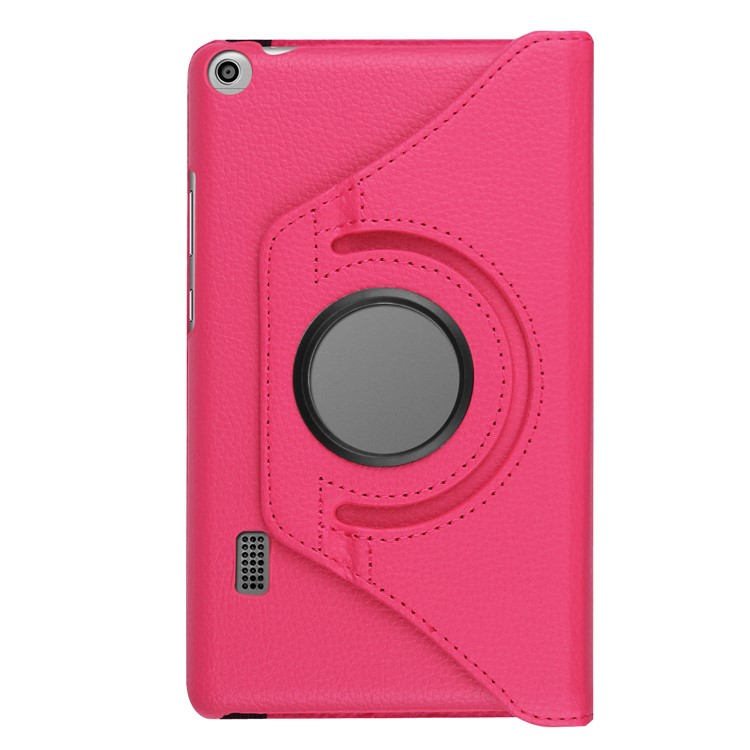 Litchi Texture 360 Degree Rotary Stand Leather Case for Huawei MediaPad T3 7.0 4G - Rose-2