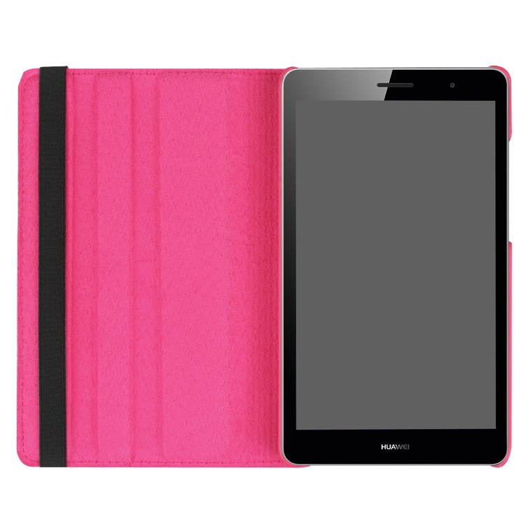 Litchi Texture 360 Degree Rotary Stand Leather Case for Huawei MediaPad T3 7.0 4G - Rose-4