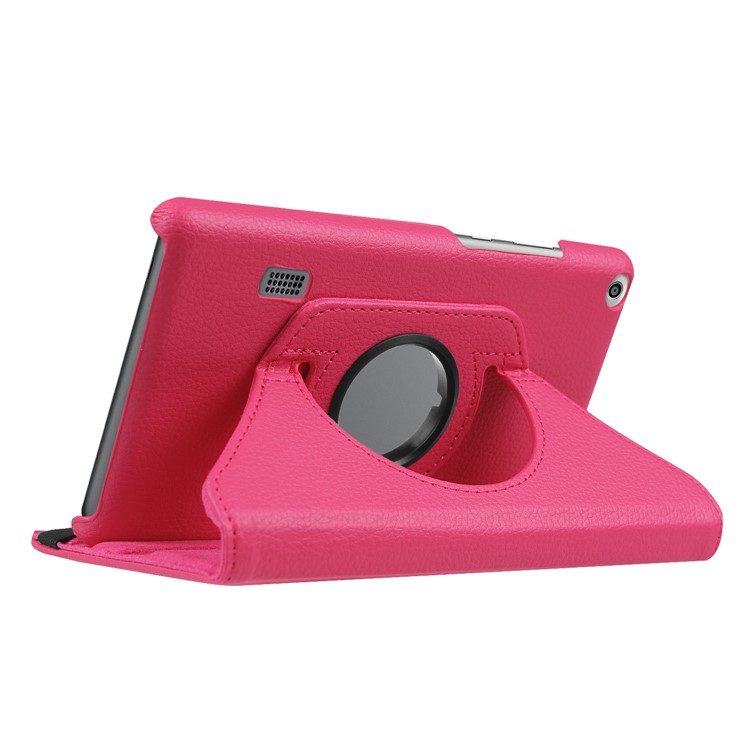 Litchi Texture 360 Degree Rotary Stand Leather Case for Huawei MediaPad T3 7.0 4G - Rose-5