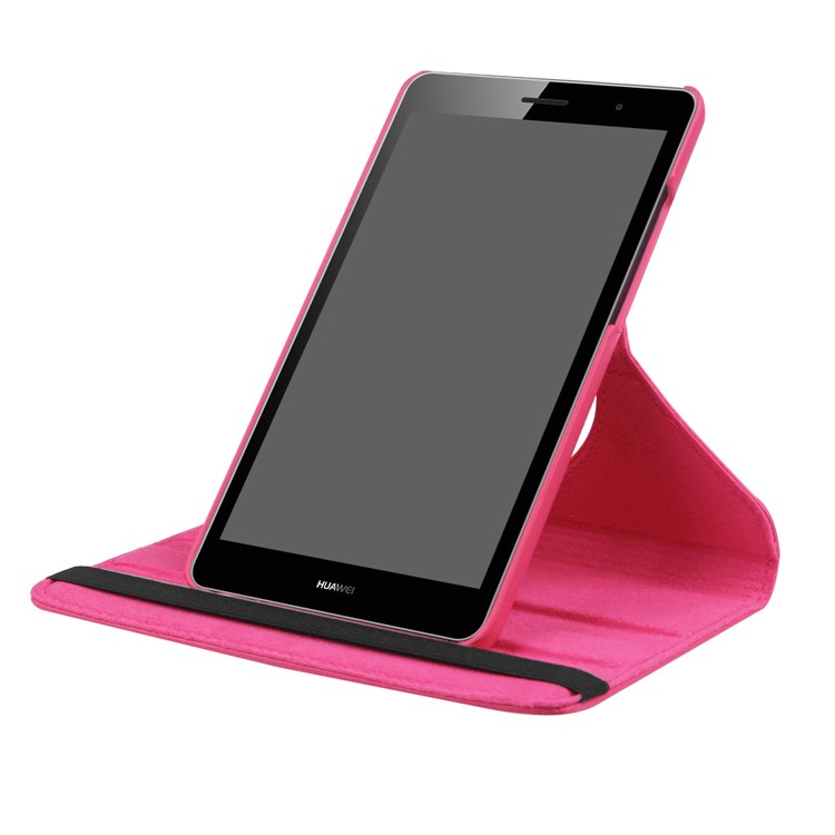 Litchi Texture 360 Degree Rotary Stand Leather Case for Huawei MediaPad T3 7.0 4G - Rose-7