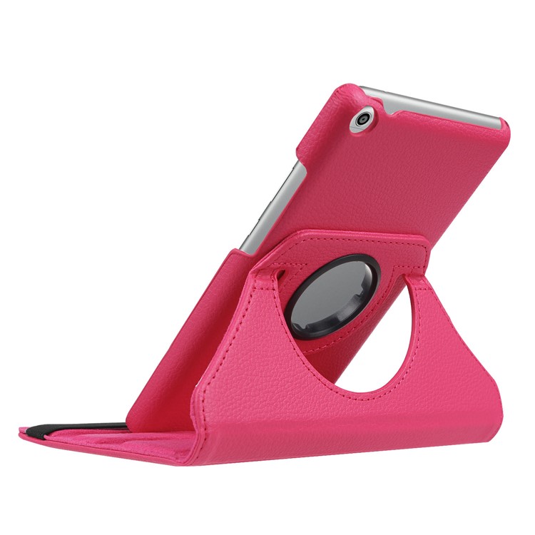 Litchi Texture 360 Degree Rotary Stand Leather Case for Huawei MediaPad T3 7.0 4G - Rose-8