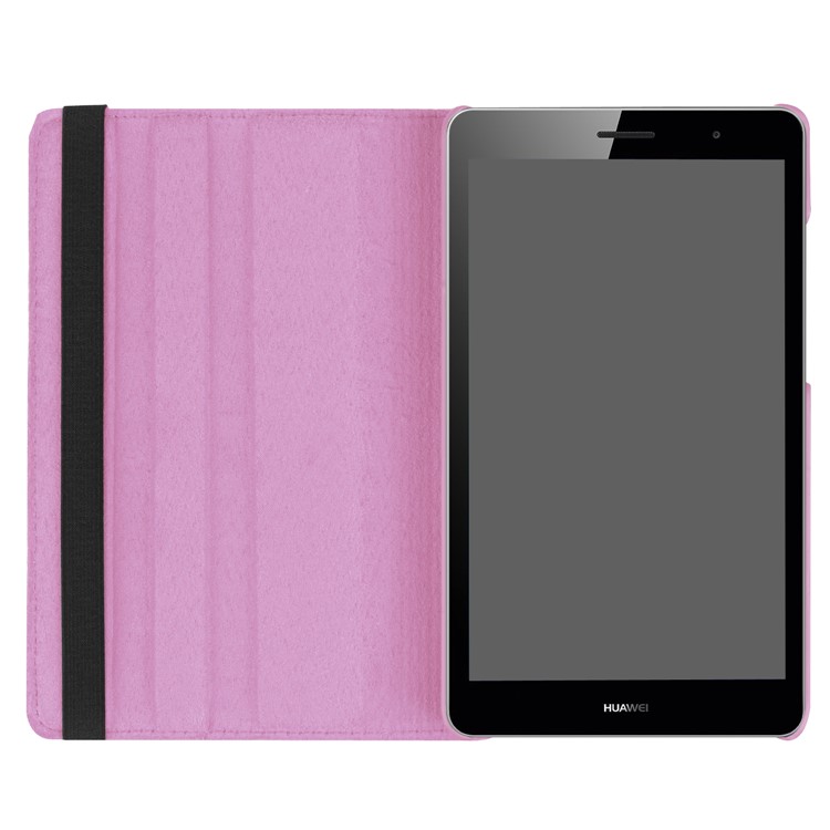 Litchi Texture 360 Degree Rotary Stand Leather Cover for Huawei MediaPad T3 7.0 4G - Pink-4
