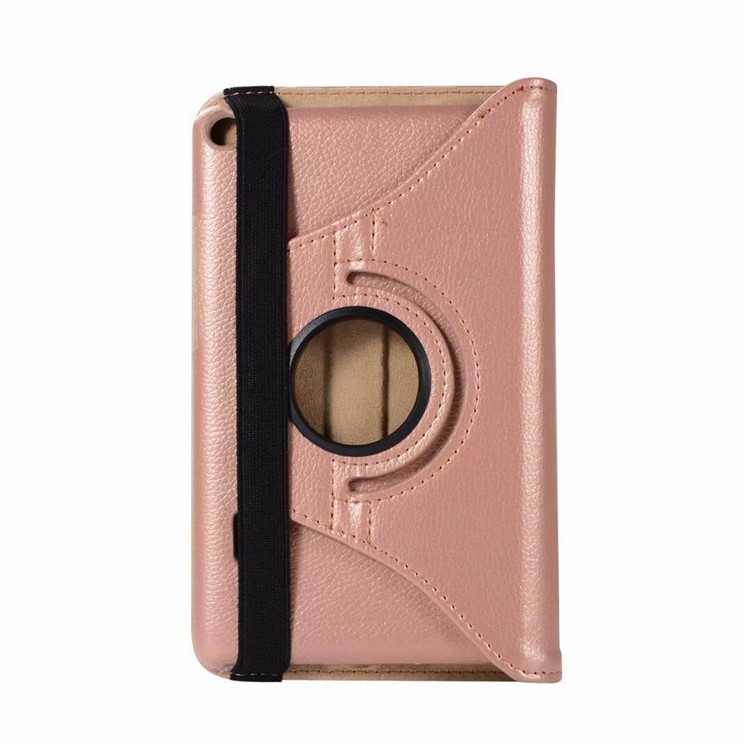 Litchi Texture 360 Degree Rotary Stand Leather Shell for Huawei MediaPad T3 7.0 4G - Rose Gold-1