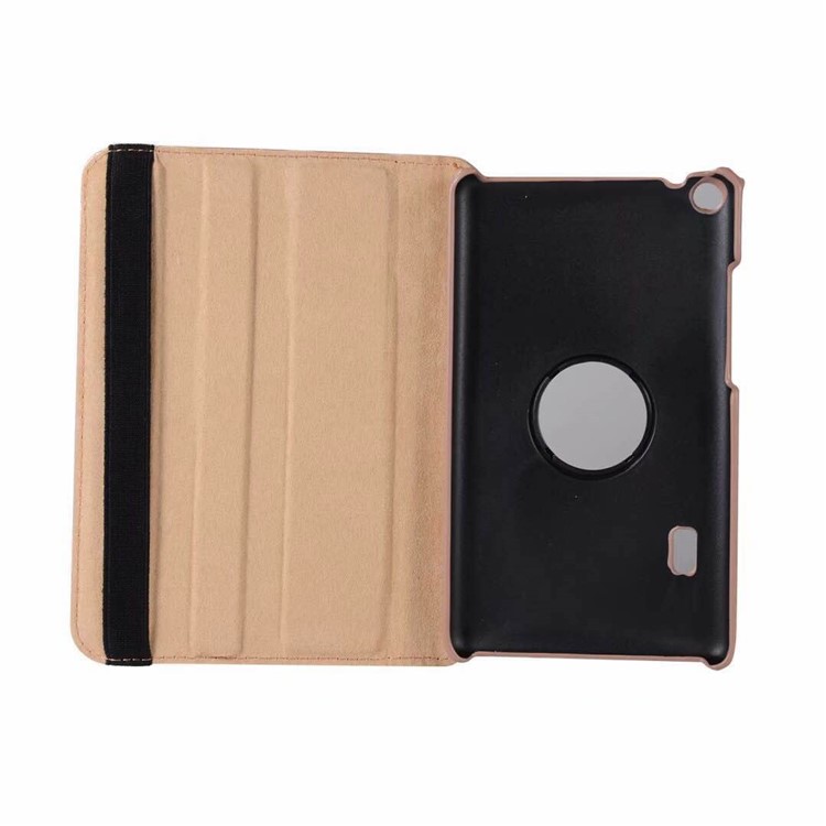 Litchi Texture 360 Degree Rotary Stand Leather Shell for Huawei MediaPad T3 7.0 4G - Rose Gold-5