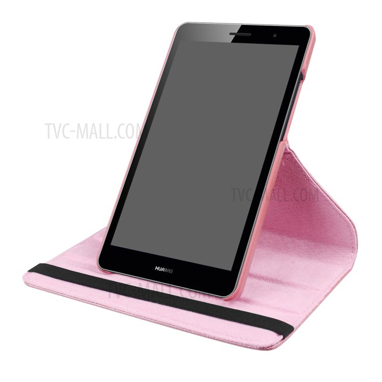 Litchi Texture 360 Degree Rotary Stand Leather Shell for Huawei MediaPad T3 7.0 4G - Rose Gold-7