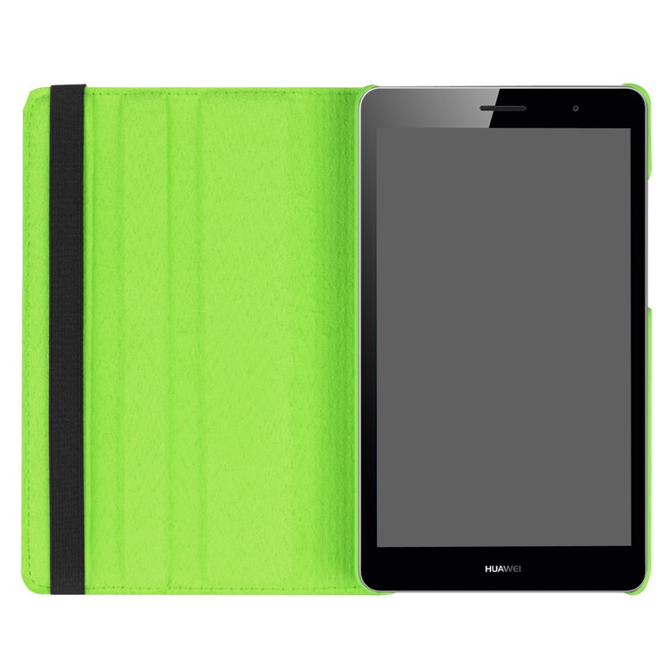 Litchi Skin Leather 360 Degree Rotary Stand Tablet Case Shell for Huawei MediaPad T3 7.0 4G - Green-4