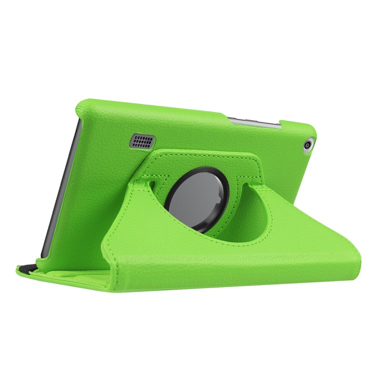 Litchi Skin Leather 360 Degree Rotary Stand Tablet Case Shell for Huawei MediaPad T3 7.0 4G - Green-5