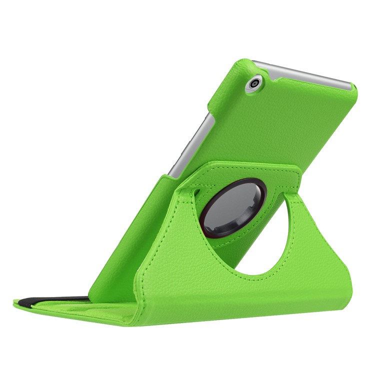 Litchi Skin Leather 360 Degree Rotary Stand Tablet Case Shell for Huawei MediaPad T3 7.0 4G - Green-8