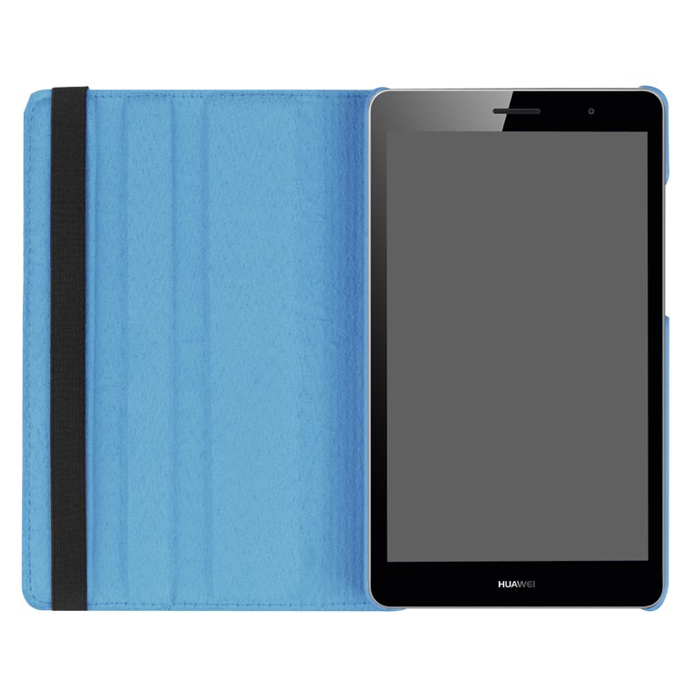 Litchi Skin Leather Cover Case with 360 Degree Rotary Stand for Huawei MediaPad T3 7.0 4G - Baby Blue-4
