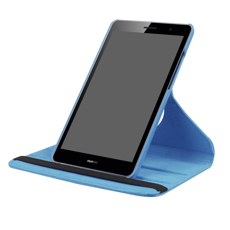 Litchi Skin Leather Cover Case with 360 Degree Rotary Stand for Huawei MediaPad T3 7.0 4G - Baby Blue-7